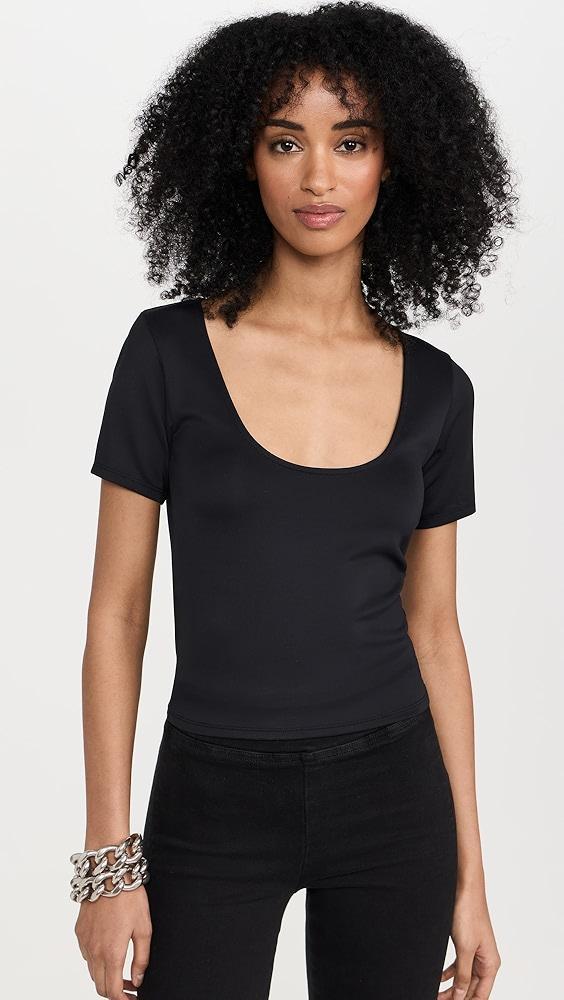 Good American Scuba Scoop Crop Tee | Shopbop Product Image