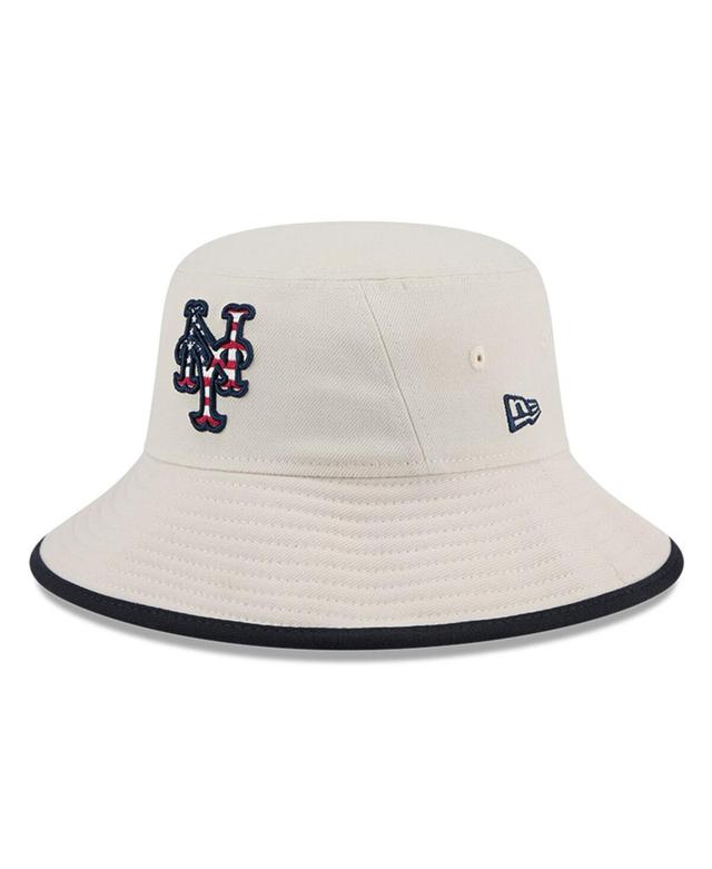 New Era Mens Khaki New York Mets 2024 Fourth of July Bucket Hat Product Image