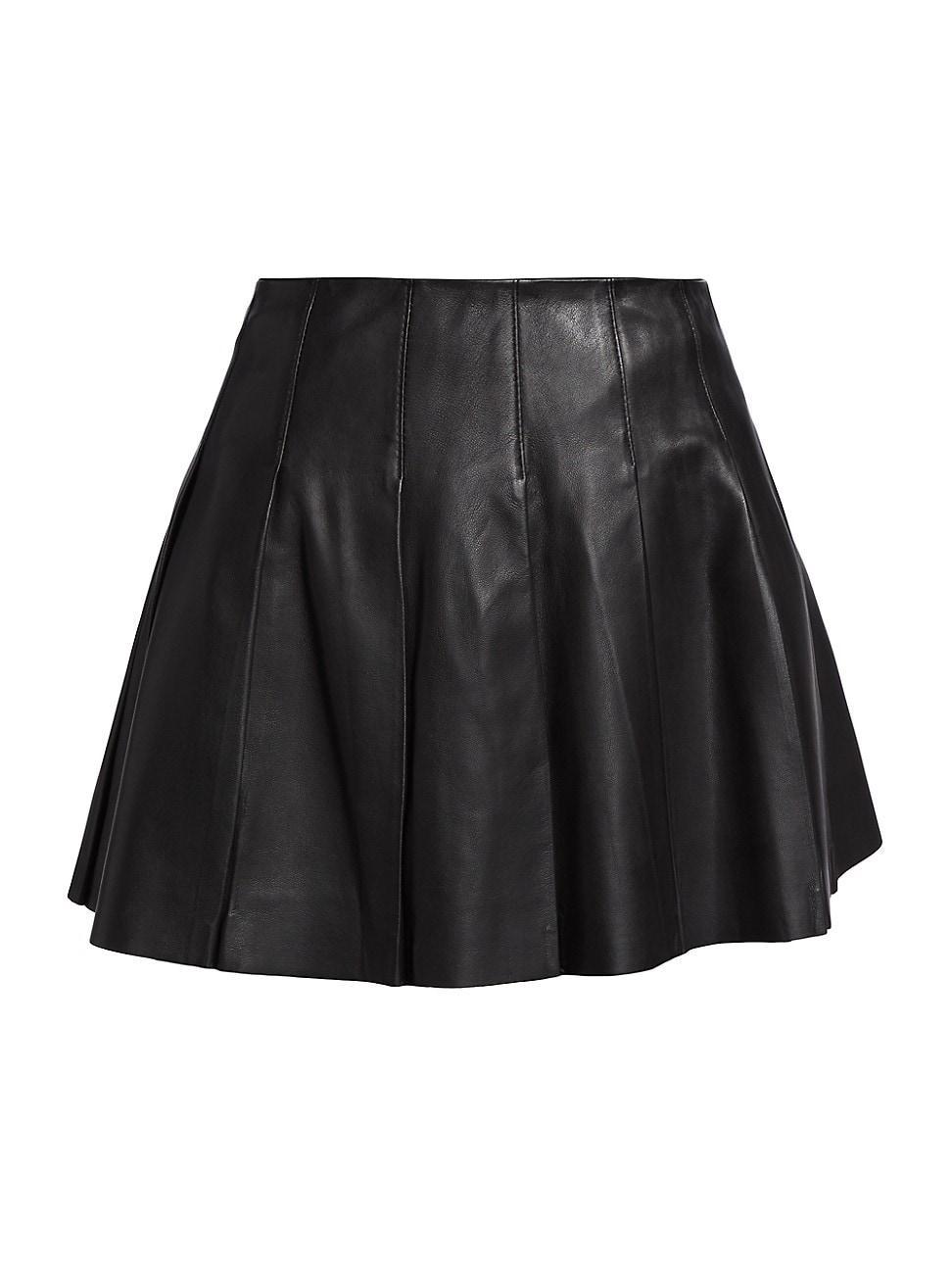 Womens Juliana Leather Miniskirt Product Image