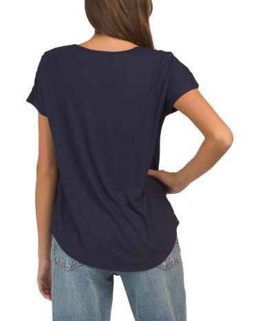 Crochet T-Shirt for Women | Spandex/Cotton/Viscose Product Image