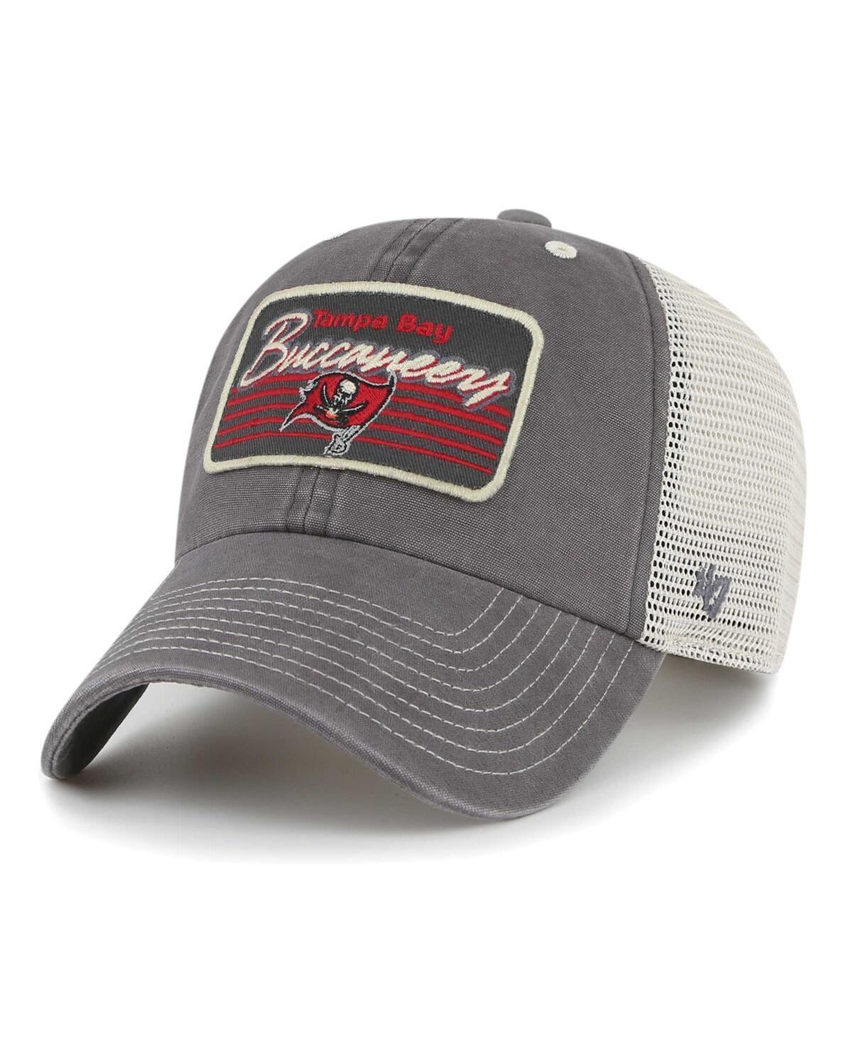 Mens 47 Brand Pewter Tampa Bay Buccaneers Five Point Trucker Clean Up Adjustable Hat - Pewter Product Image