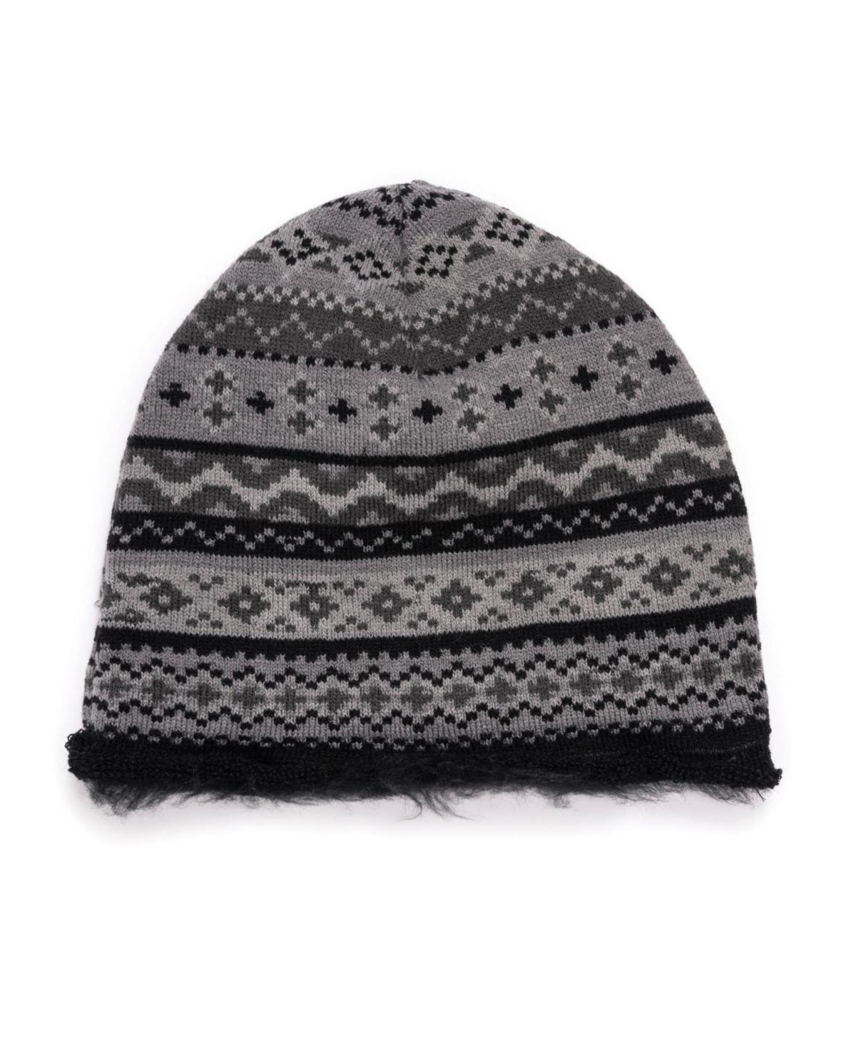 Mens MUK LUKS Heat Retainer Hat, Dark Grey Product Image