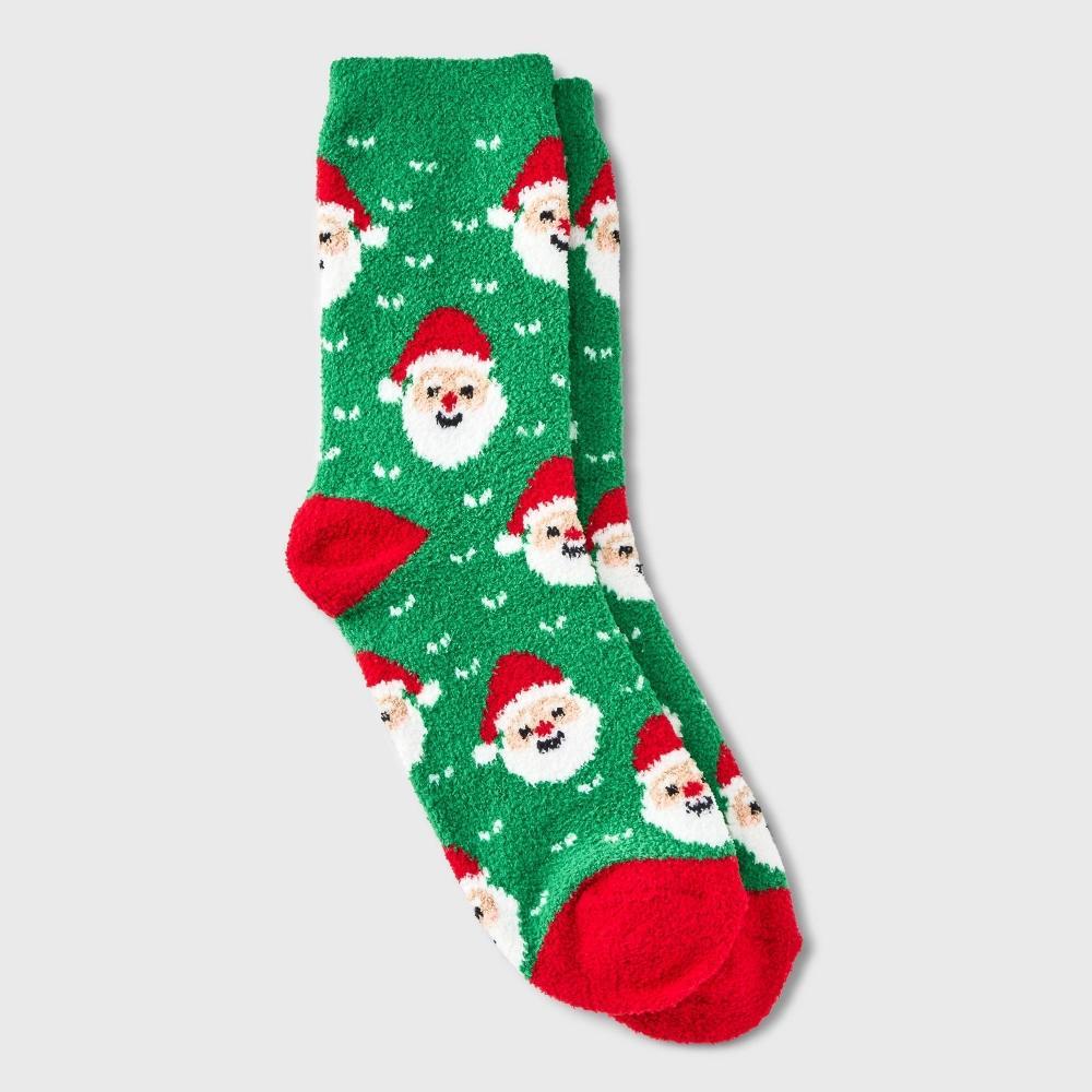 Womens Santa Cozy Crew Socks - Wondershop Red 4-10 Product Image