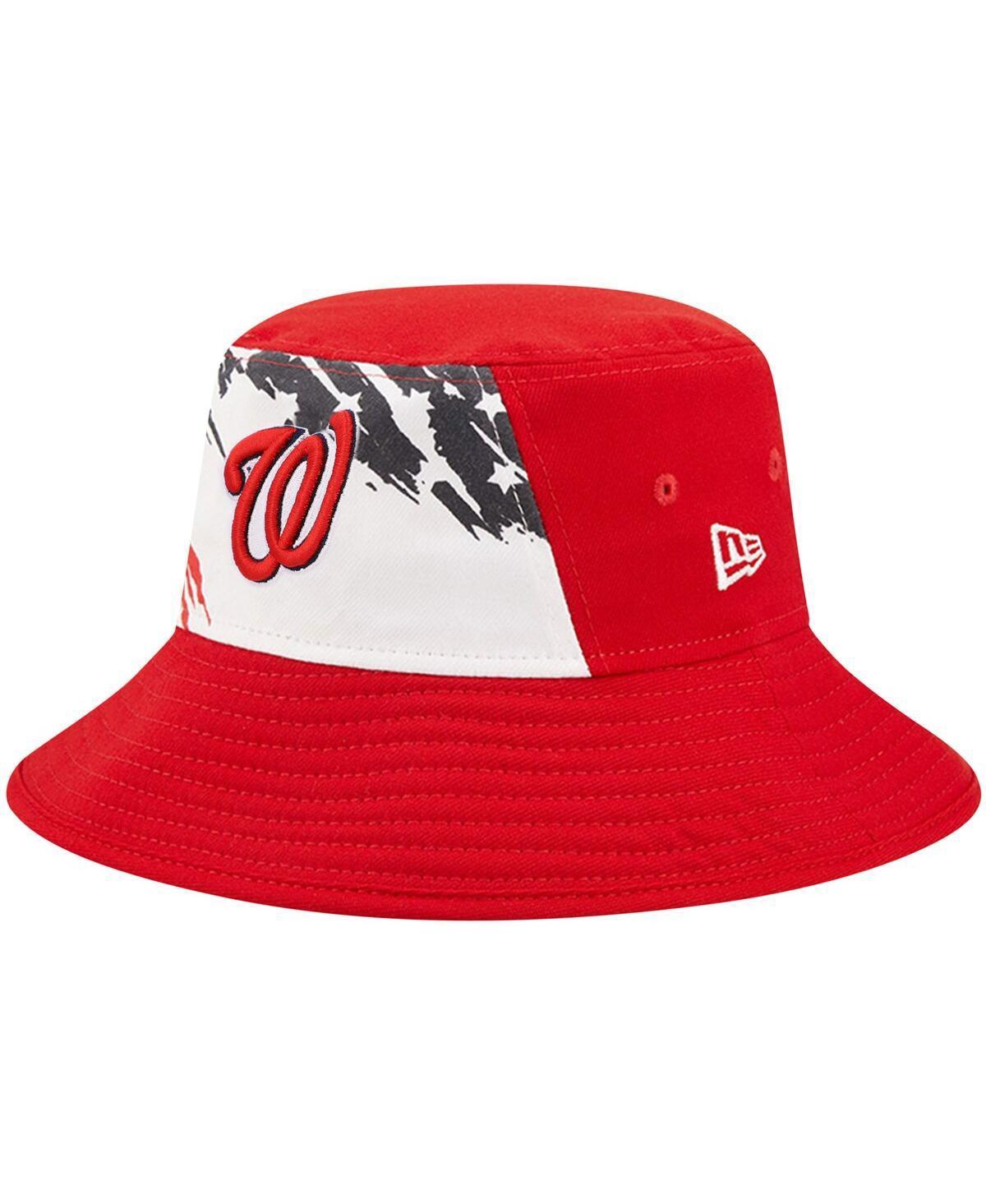 Mens New Era Red Washington Nationals 2022 4th of July Bucket Hat Product Image