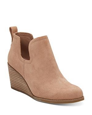 Toms Womens Kallie Cutout Slip On Wedge Booties Product Image