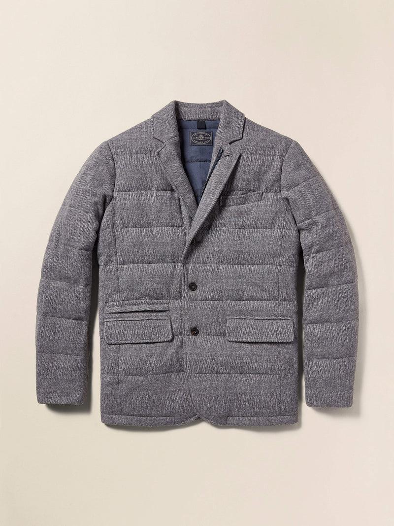 Teton Valley Quilted Blazer - Steel Rock Herringbone Product Image