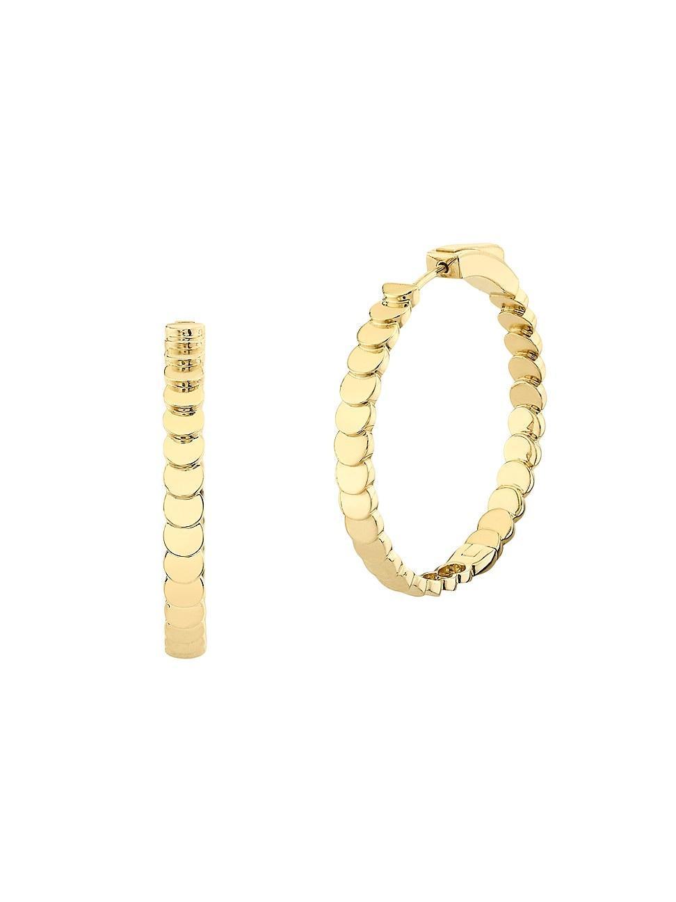 Womens Luna Large 18K Yellow Gold Hoops Product Image