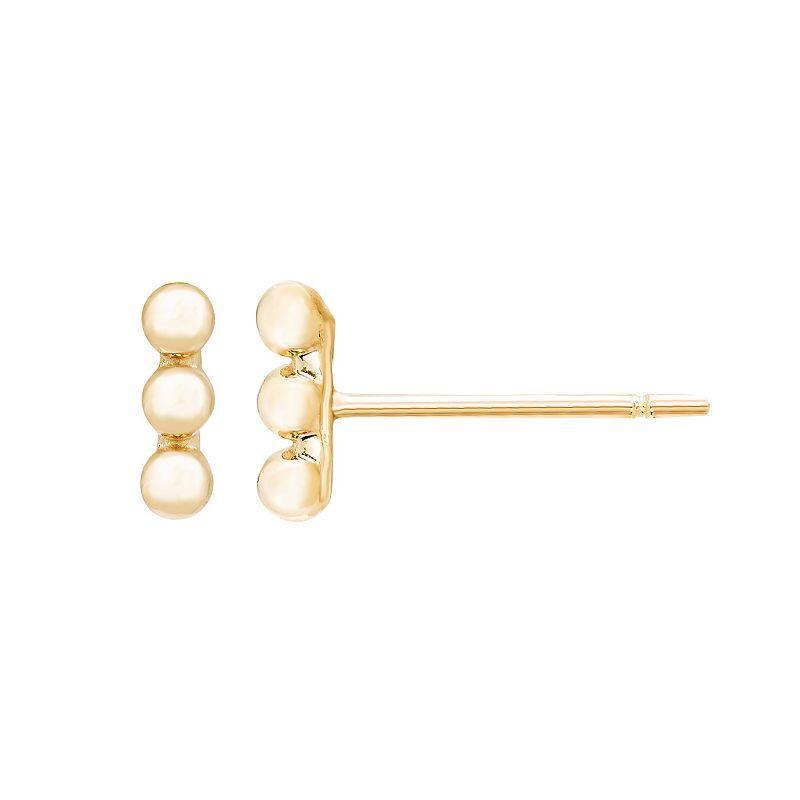 Theia Sky 14k Gold Ball Bar Stud Earrings, Womens Product Image