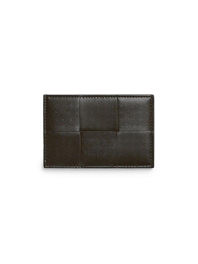 Mens Cassette Intrecciato Leather Card Case Product Image