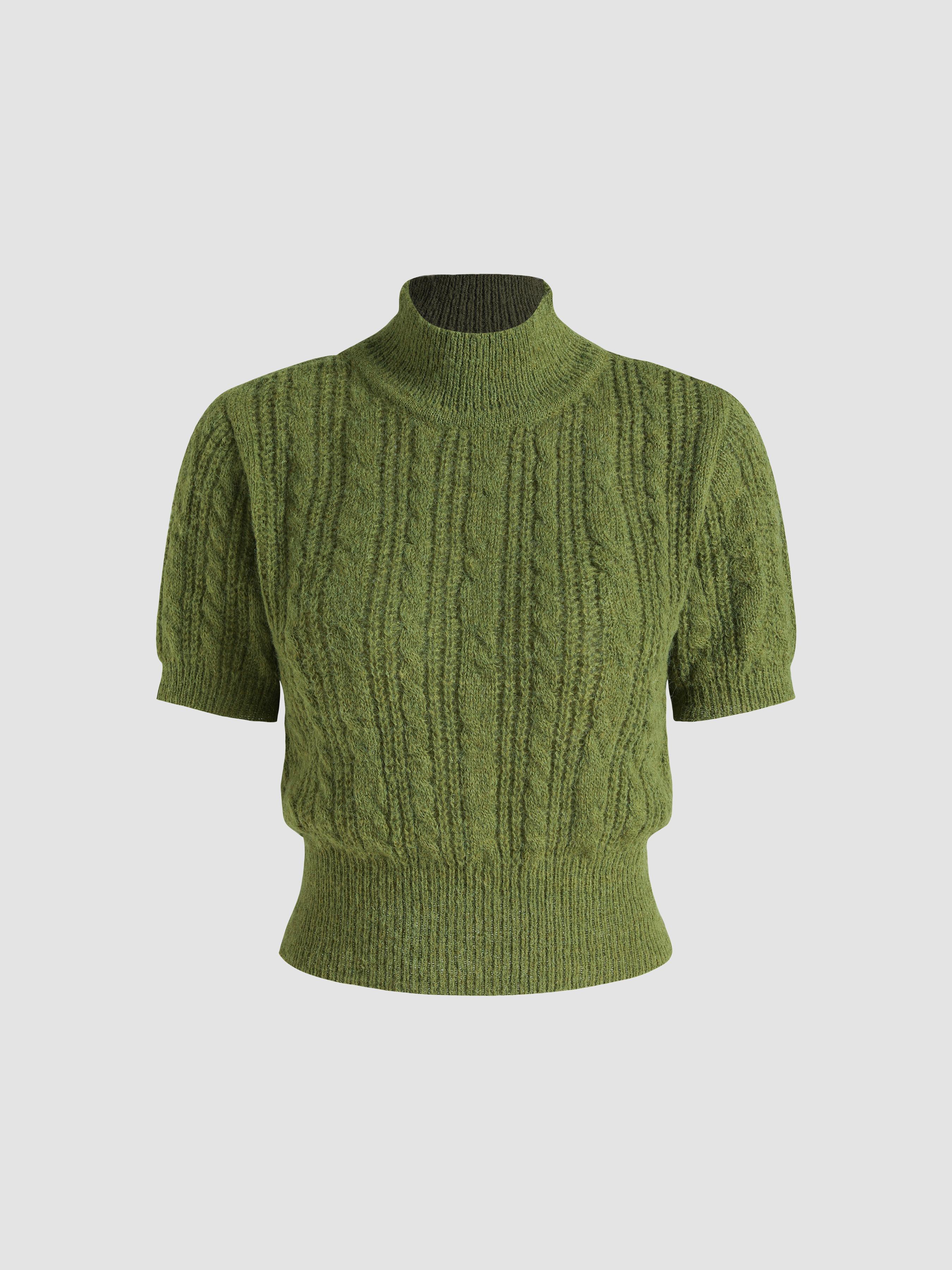 Wool-blend Texture High Neck Sweater product image