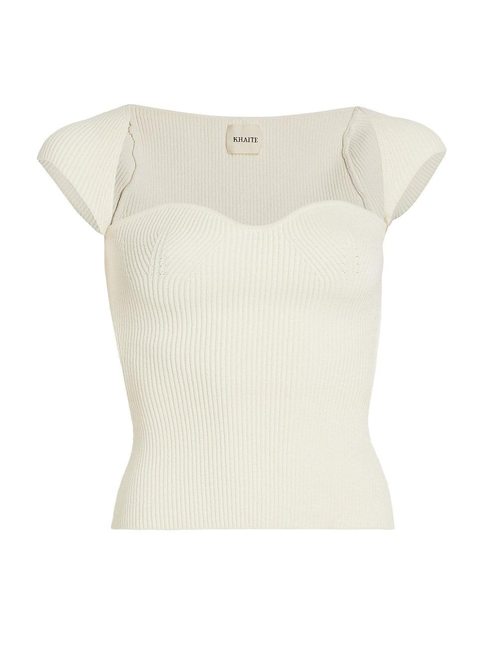 Womens Ista Ribbed Corset Sweater Product Image