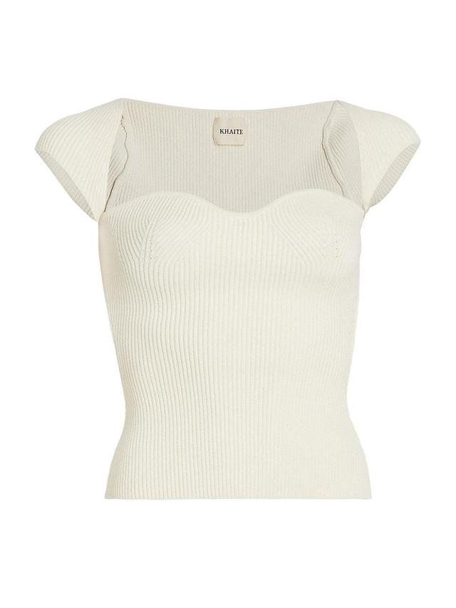 Womens Ista Ribbed Corset Sweater Product Image