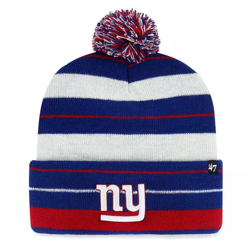 Womens 47 Royal New York Giants Powerline Cuffed Knit Hat with Pom Product Image