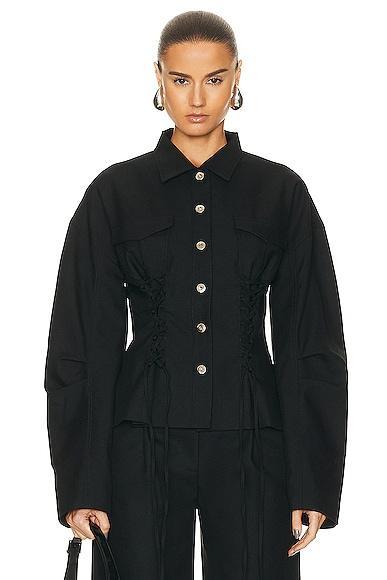 Wool Laced Cocoon Jacket Product Image