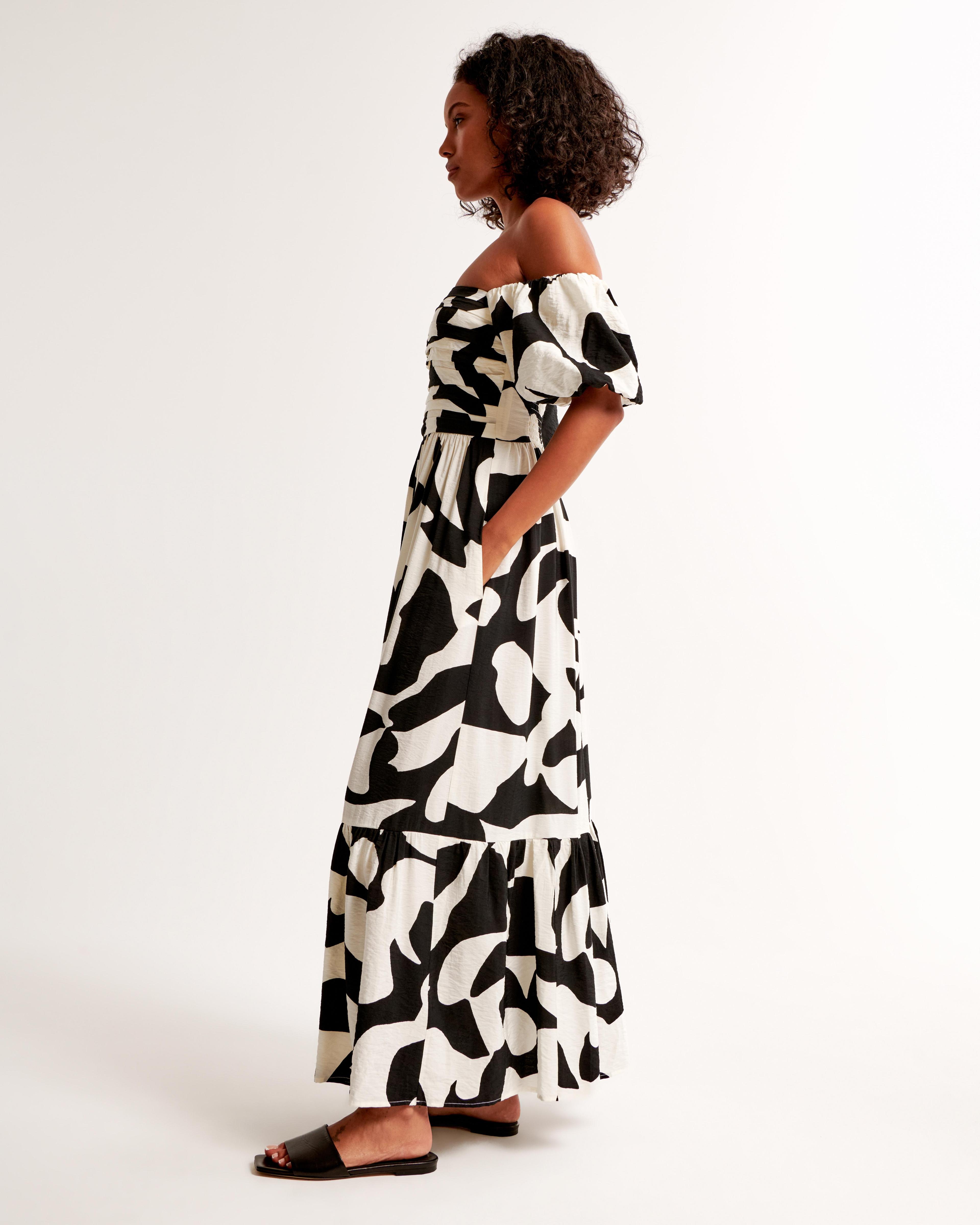 The A&F Emerson Off-The-Shoulder Maxi Dress Product Image