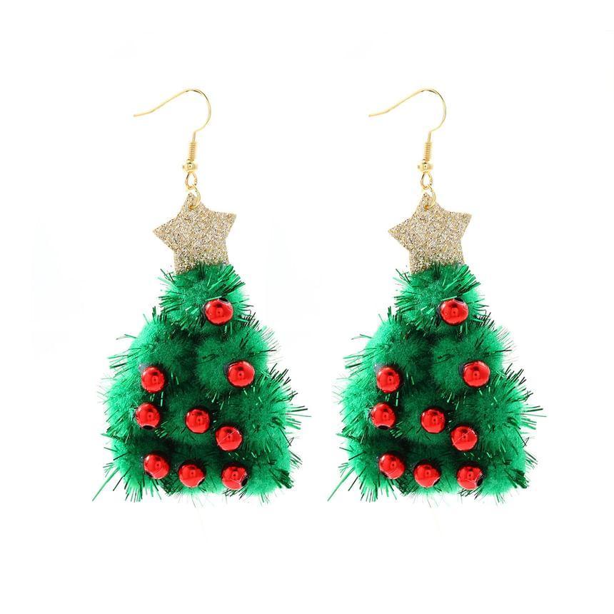 Christmas Wreath Hoop Earring Product Image