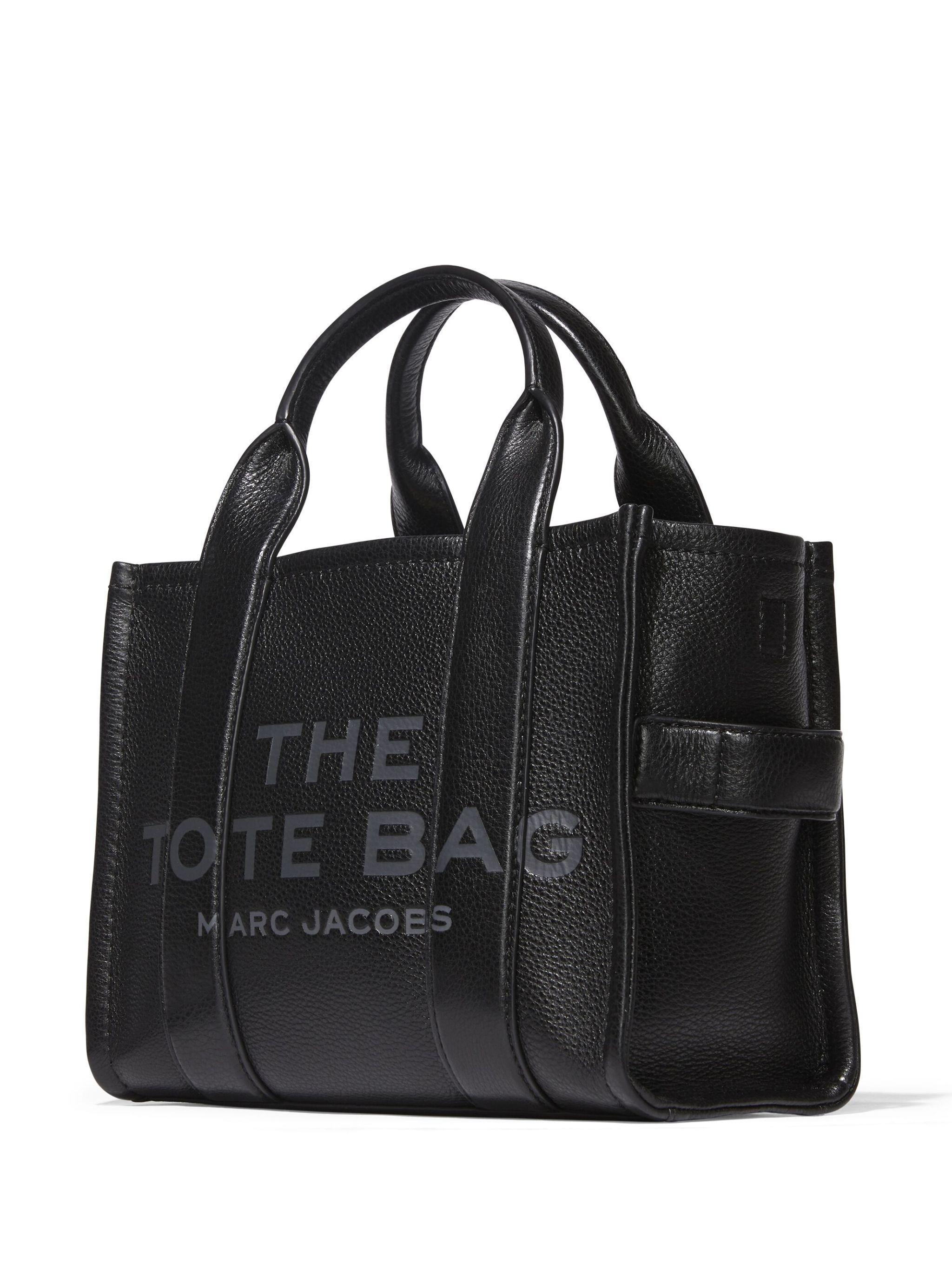 Small The Leather Tote Bag In Black Product Image