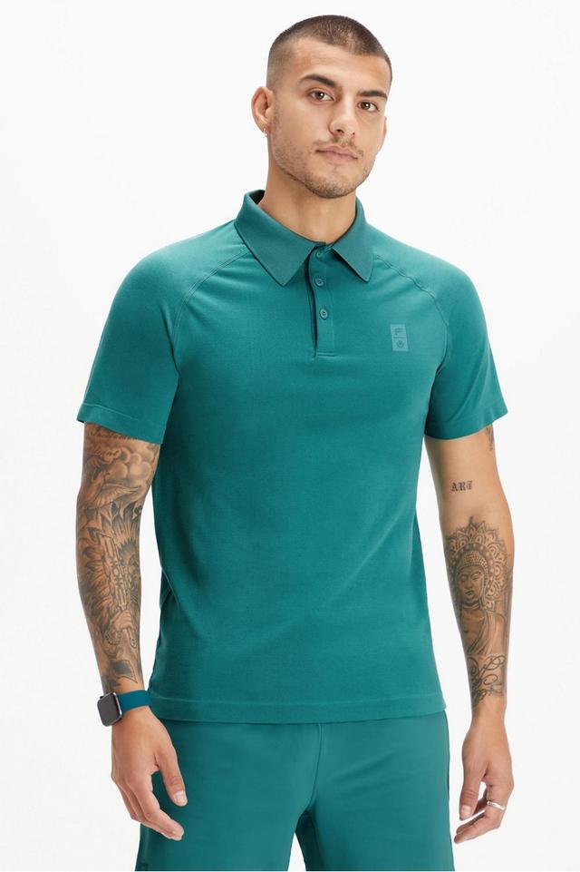 Fabletics Men Universal Tennis Training Day Polo male Ut Soft Pine Size XXL Product Image