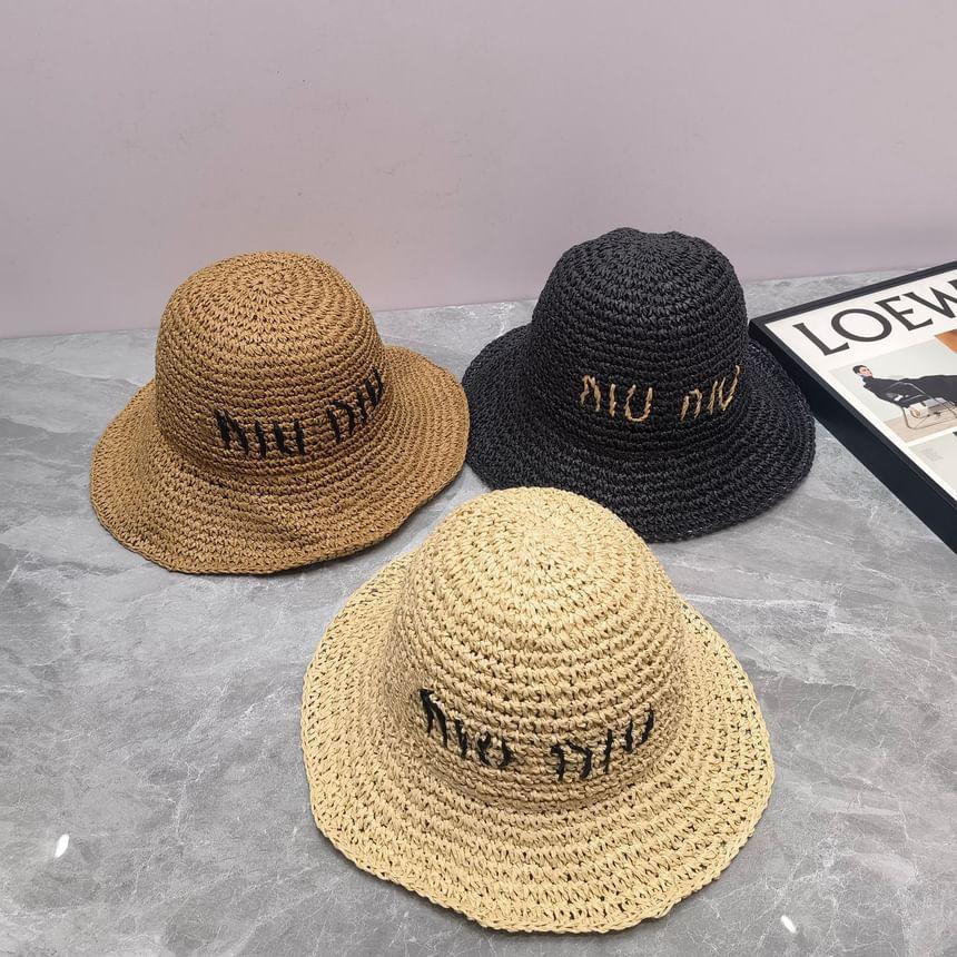 Embroidered Straw Hat product image