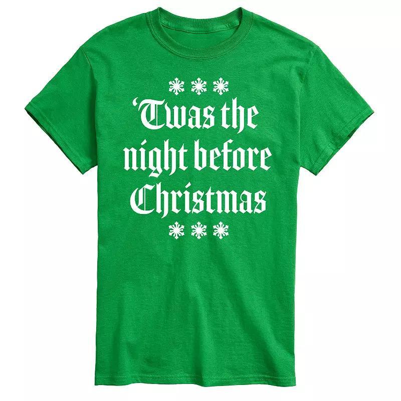 Big & Tall Twas The Night Before Christmas Graphic Tee, Mens Product Image