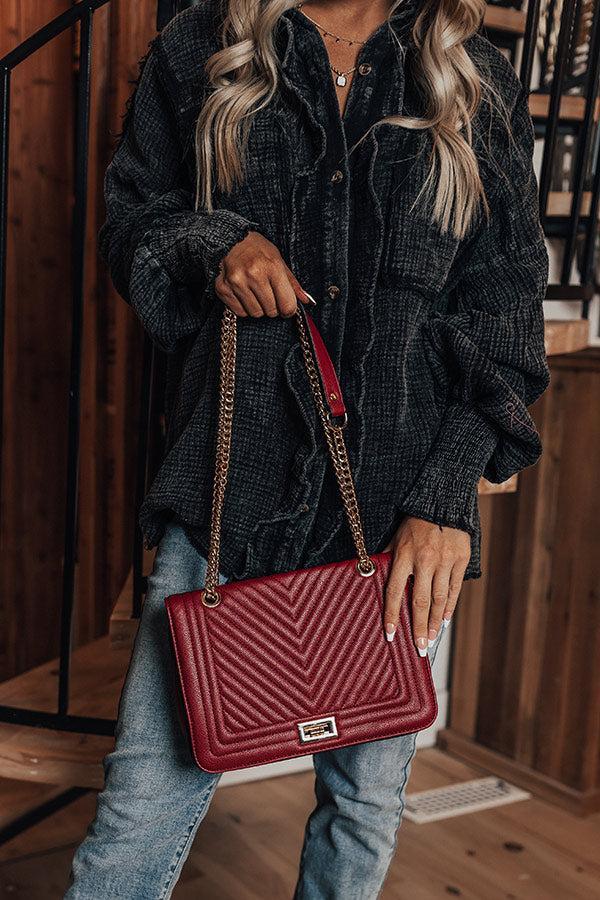 Moves To Make Faux Leather Crossbody In Wine Product Image