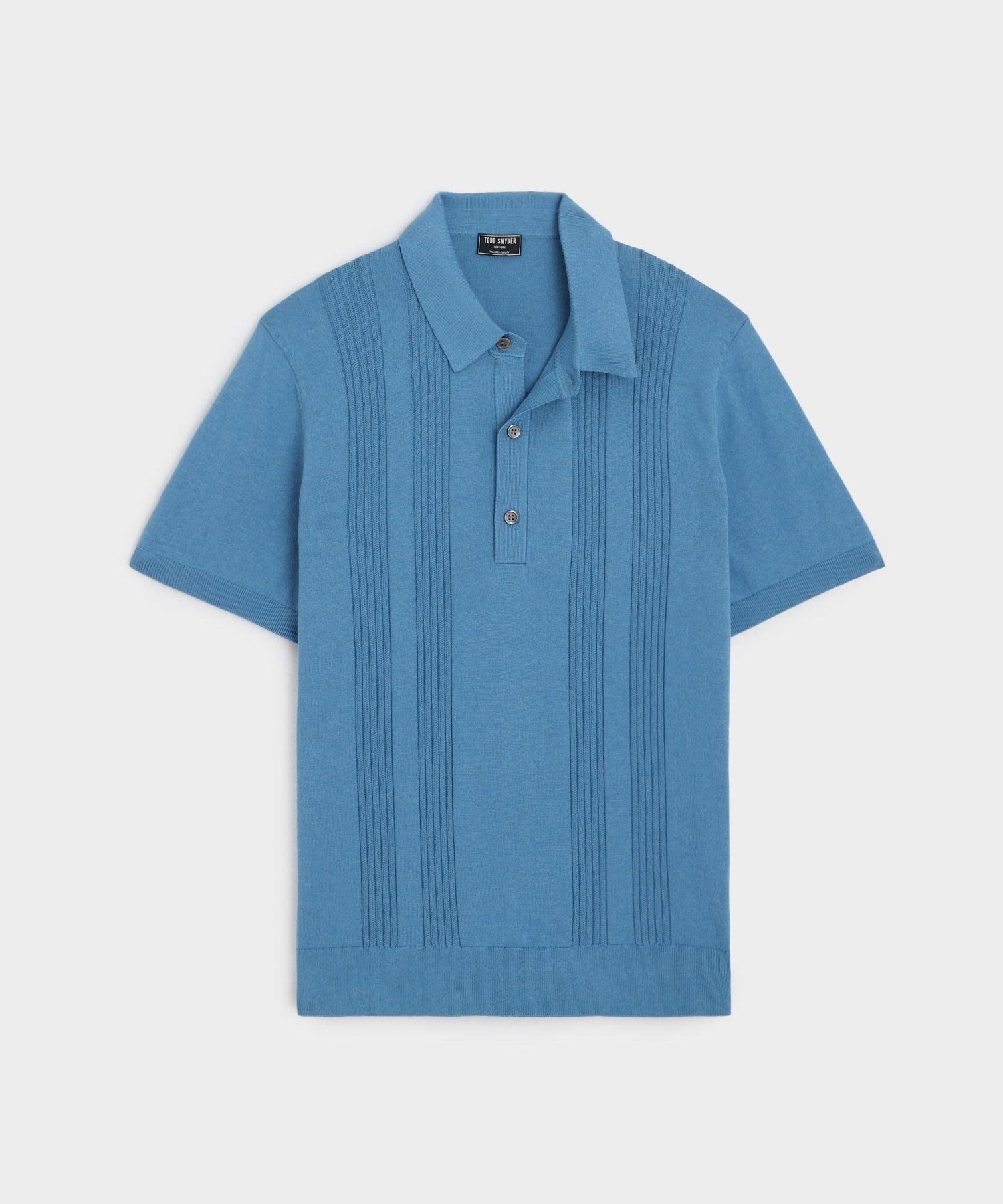 Silk Cotton Ribbed Polo Product Image