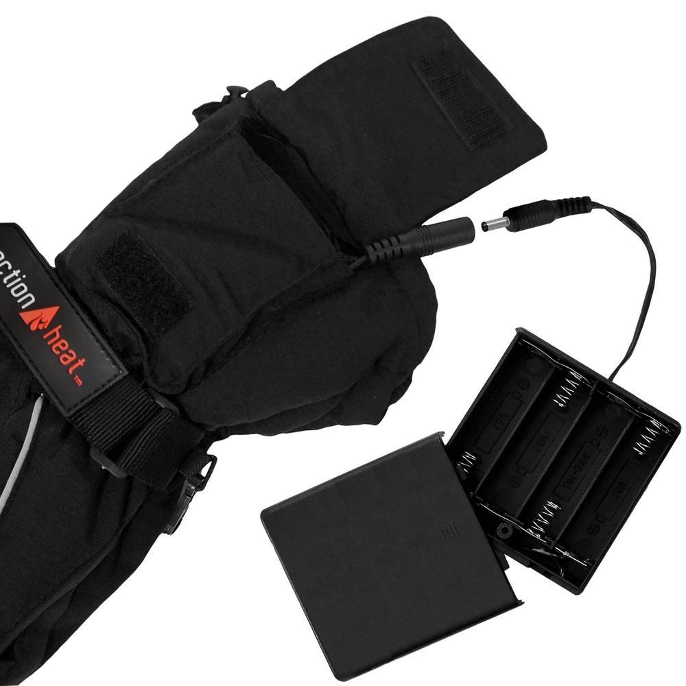 ActionHeat AA Battery Heated Men's Snow Gloves - Black Product Image