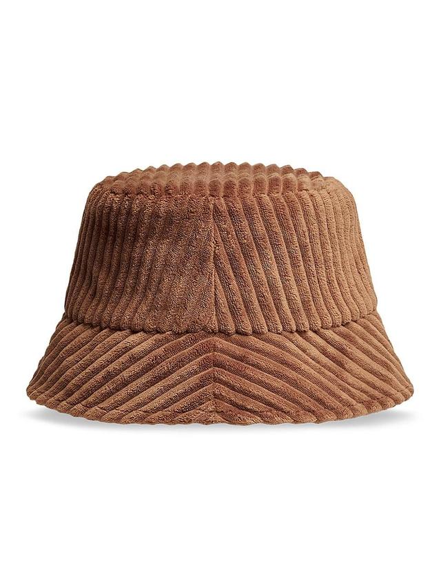 Womens Velvet Corduroy Logo Bucket Hat Product Image