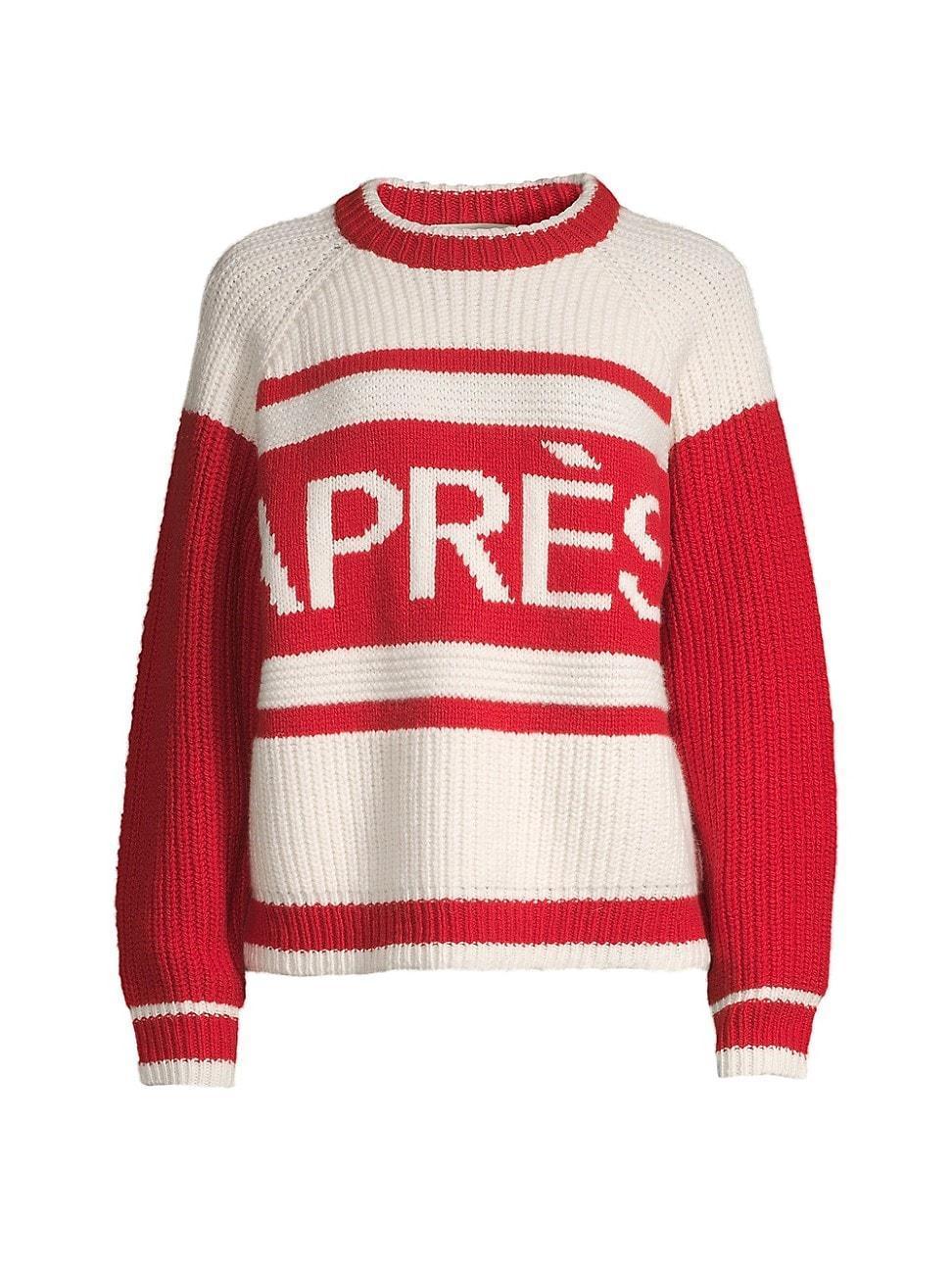 Womens Ribbed Wool Aprs Ski Sweater Product Image