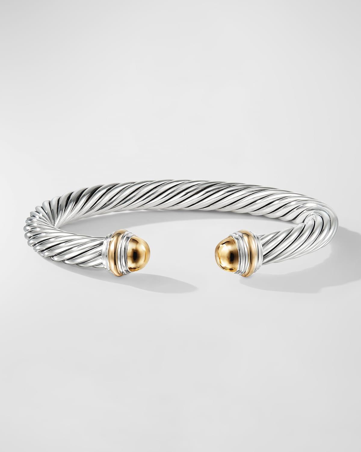 Womens Classic Cable Bracelet In Sterling Silver Product Image