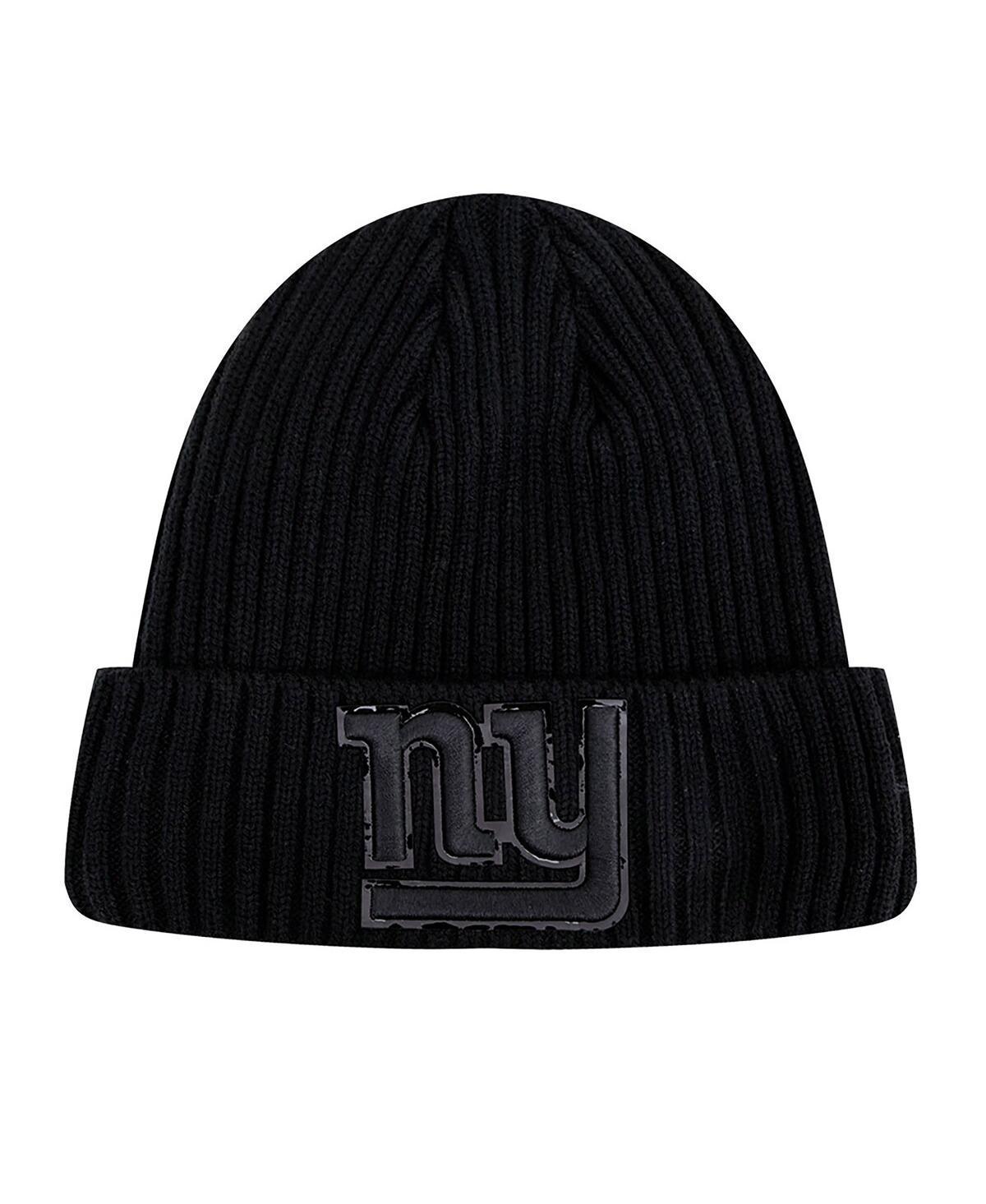 Mens Pro Standard New York Giants Triple Black Cuffed Knit Hat Product Image