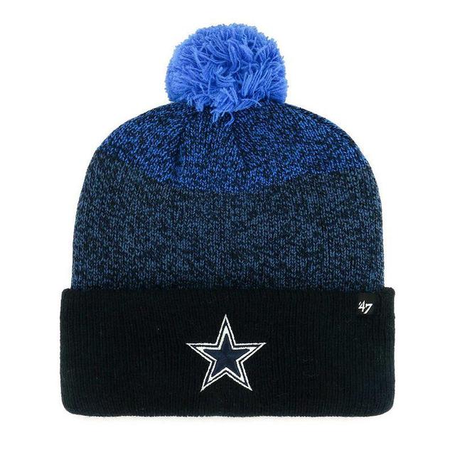 Mens 47 Dallas Cowboys Dark Freeze Cuffed Knit Hat with Pom, Blue Product Image