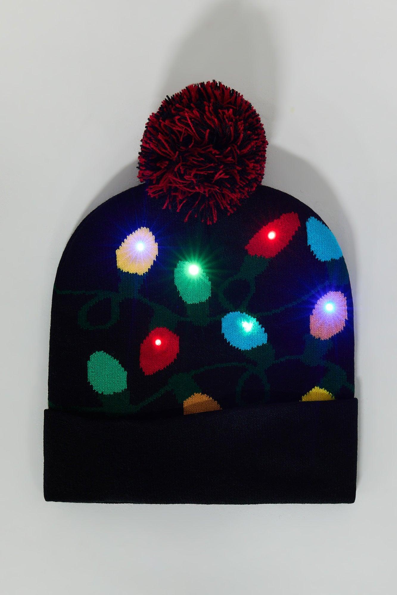 Christmas Light Up Beanie Female Product Image