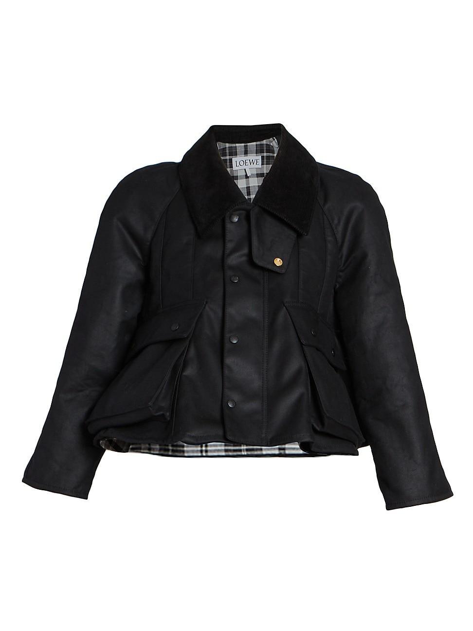 Womens Waxed Cotton Trapeze Jacket Product Image