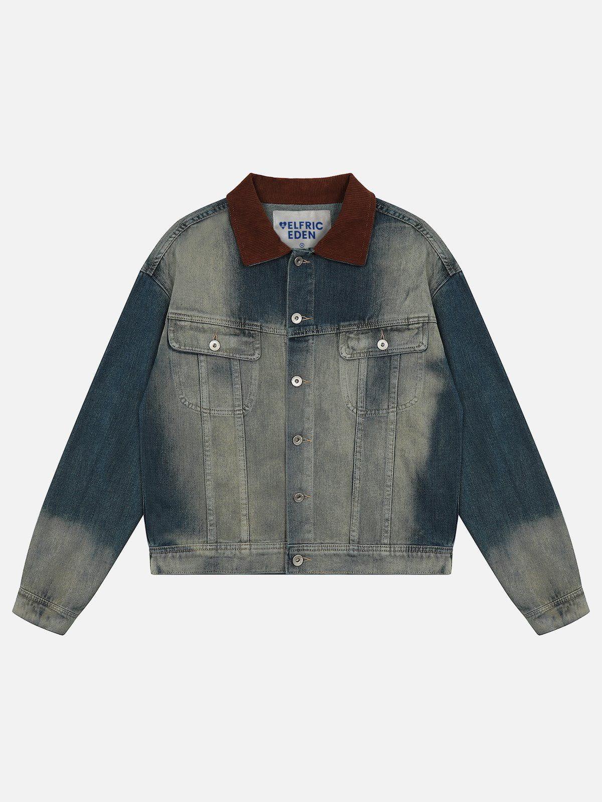 Aelfric Eden Gradient Crop Denim Jacket Female Product Image