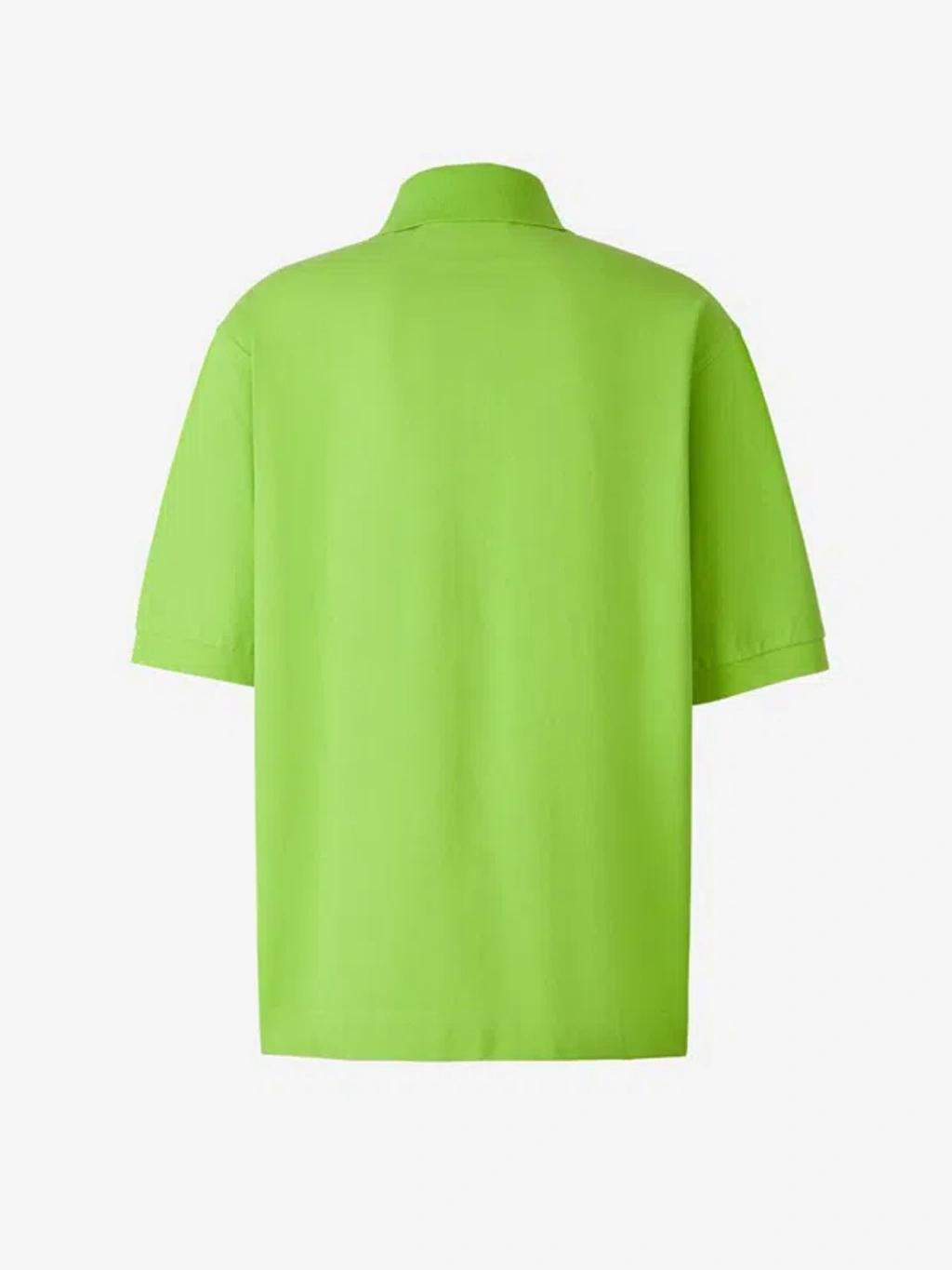 Logo Embroidered Polo Shirt In Light Green Product Image