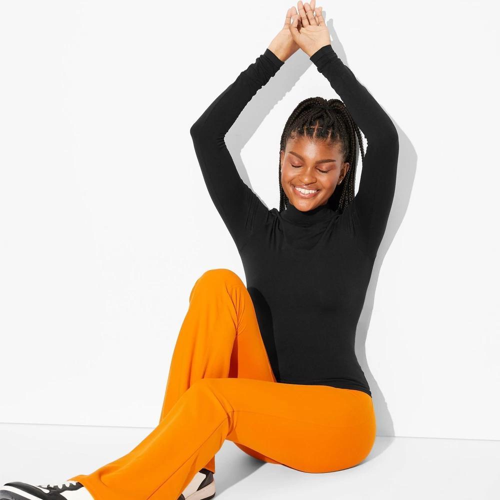 Womens Game Day High-Waisted ButterBliss Flare Leggings - Wild Fable Dark Orange XXS Product Image