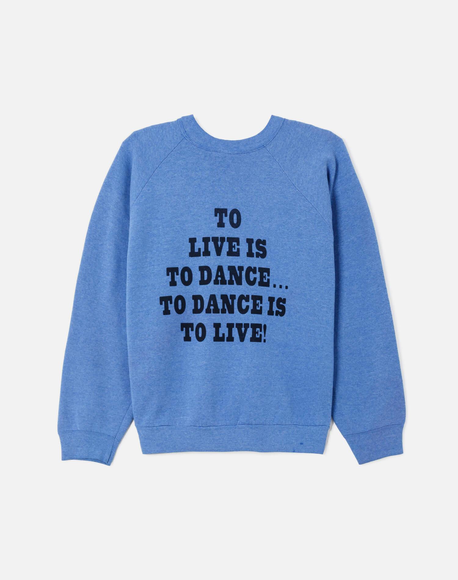 Upcycled "Snoopy Dancing" Sweatshirt in Heathered Blue - 11229726 Female Product Image