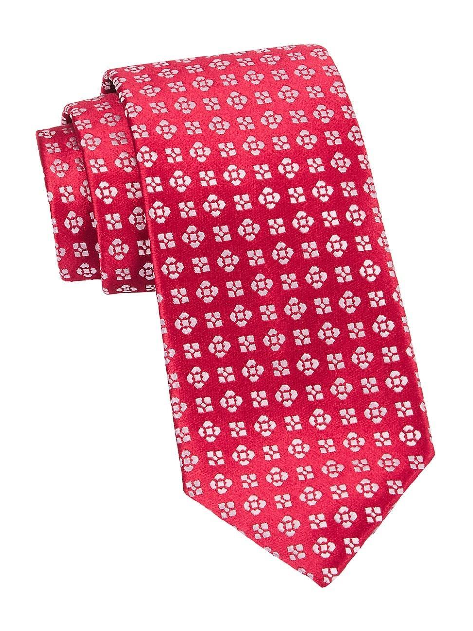 Mens Geometric Woven Silk Tie Product Image