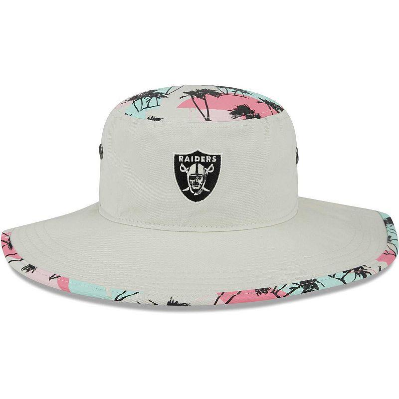 Mens New Era Khaki Las Vegas Raiders Retro Beachin Bucket Hat Product Image