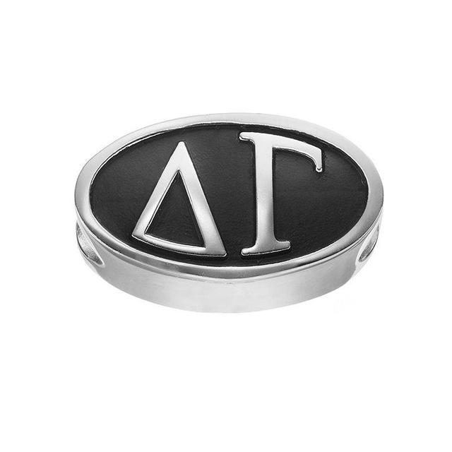 LogoArt Delta Gamma Sterling Silver Oval Bead, Womens, Grey Product Image