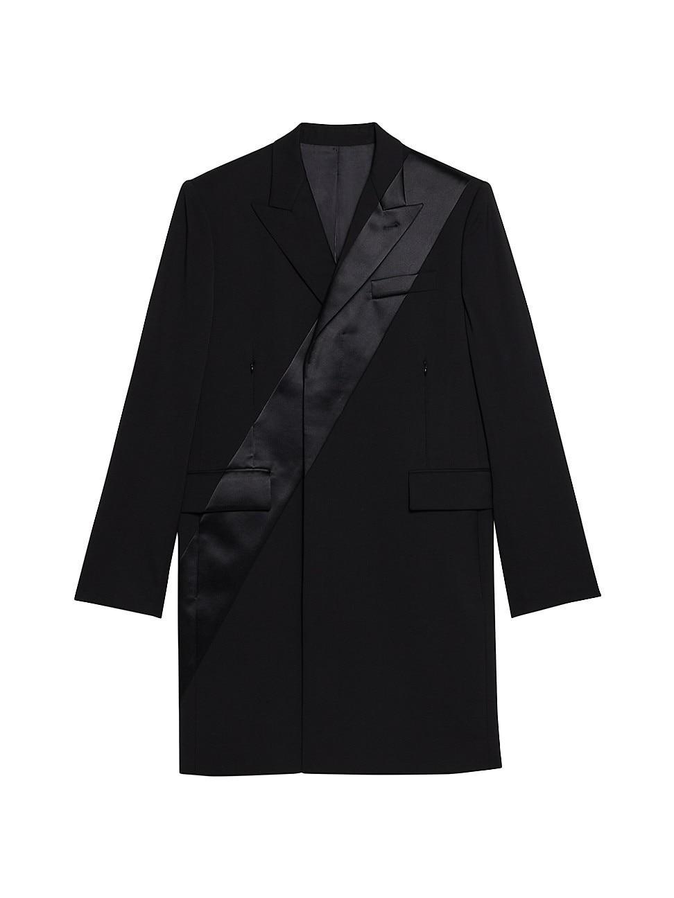 Mens Wool Tuxedo Car Coat Product Image