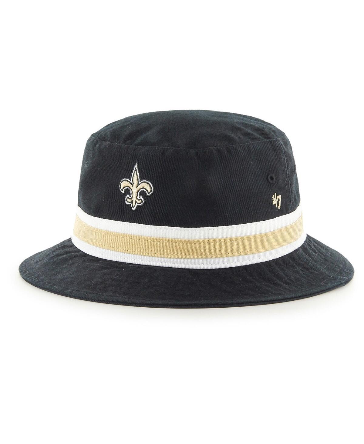 Mens 47 Brand Black New Orleans Saints Striped Bucket Hat Product Image