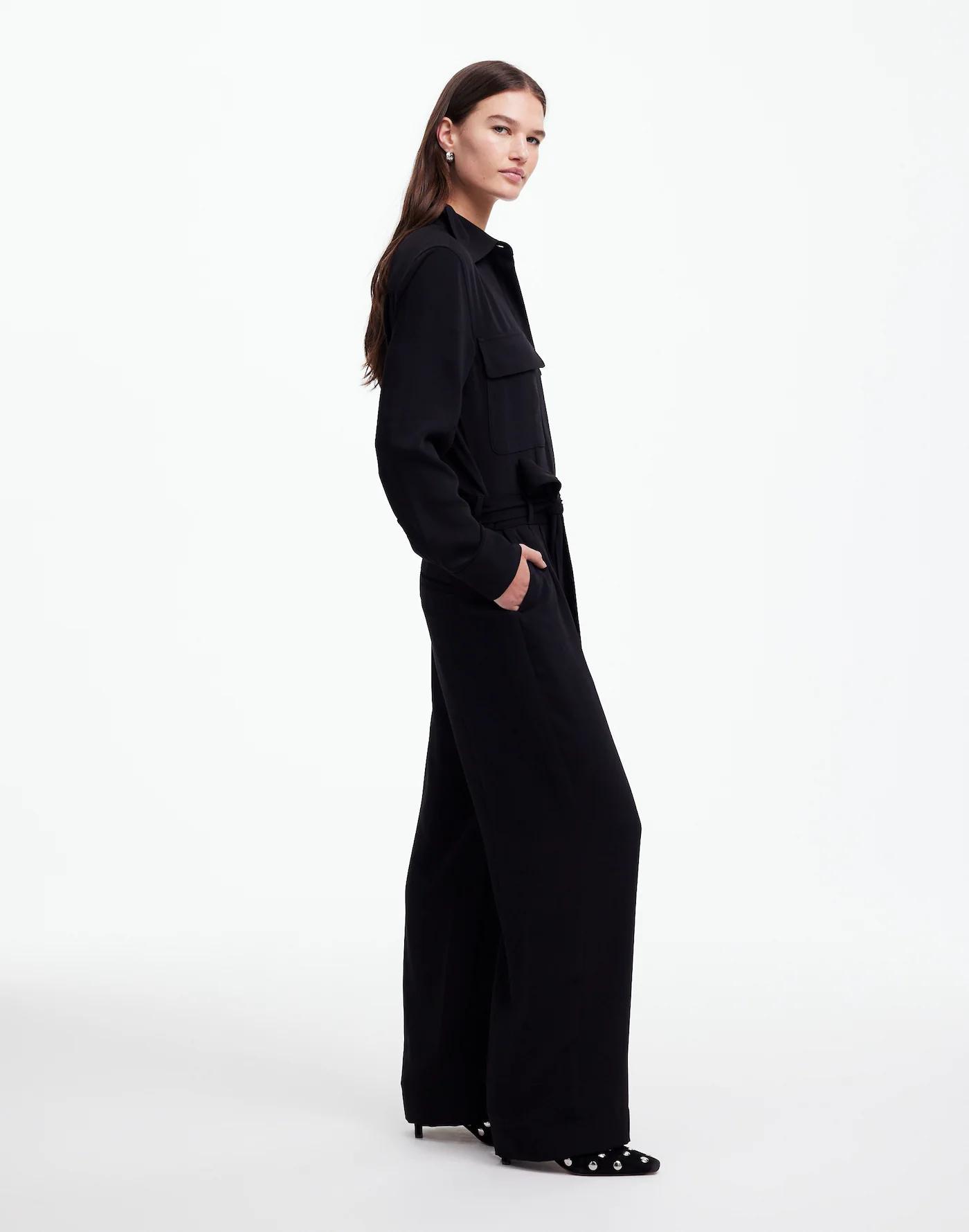 Tie-Waist Straight-Leg Jumpsuit Product Image