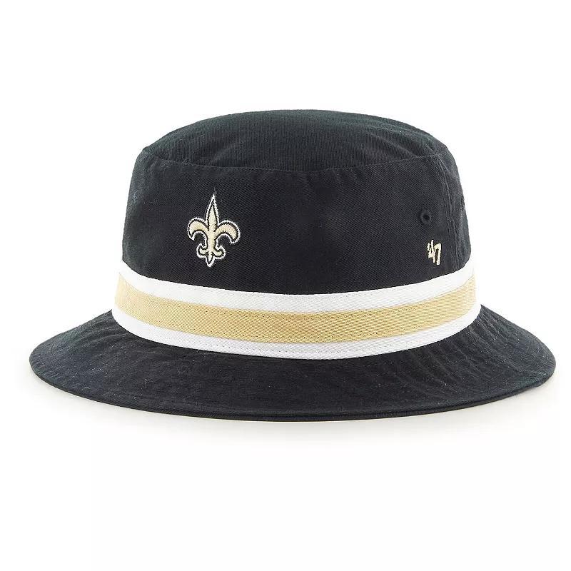 Mens 47 Brand Black New Orleans Saints Striped Bucket Hat Product Image