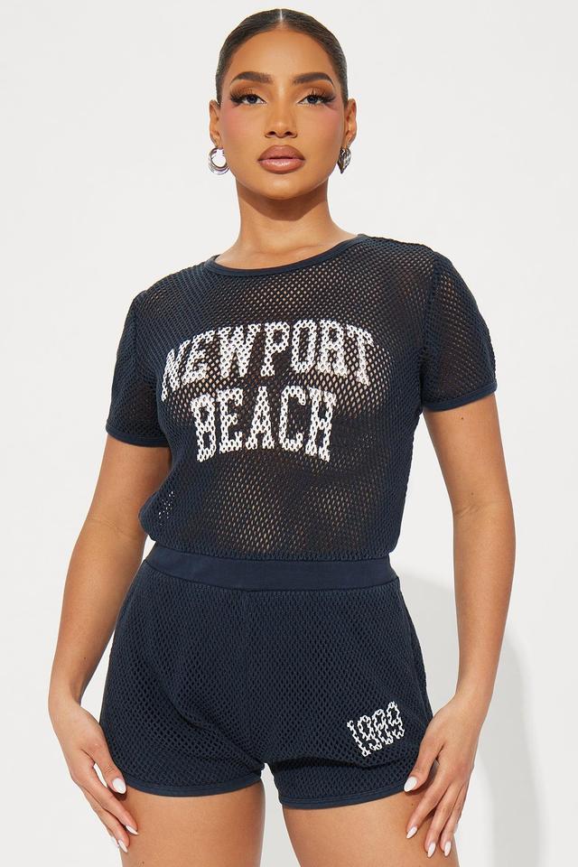 Newport Beach Romper - Navy Product Image