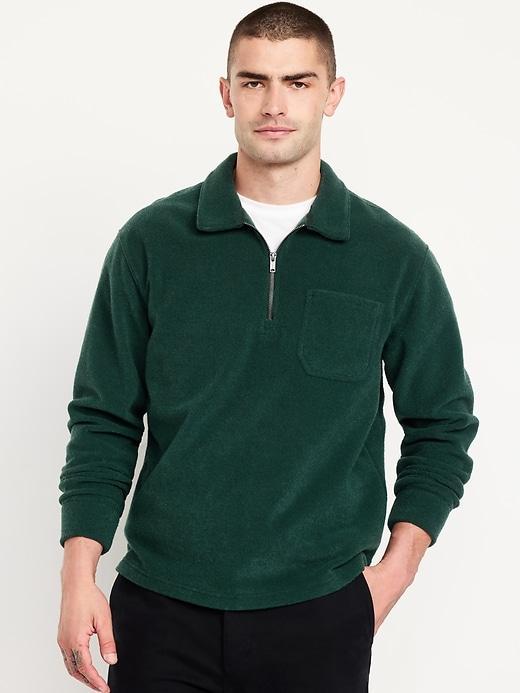 Terry Quarter-Zip Polo Product Image