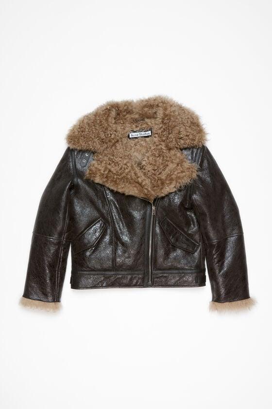 Leather shearling jacket Product Image