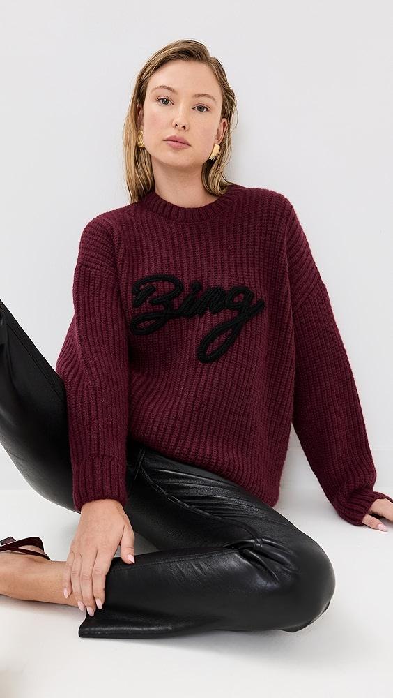 ANINE BING Sydney Crew Signature Sweater | Shopbop Product Image