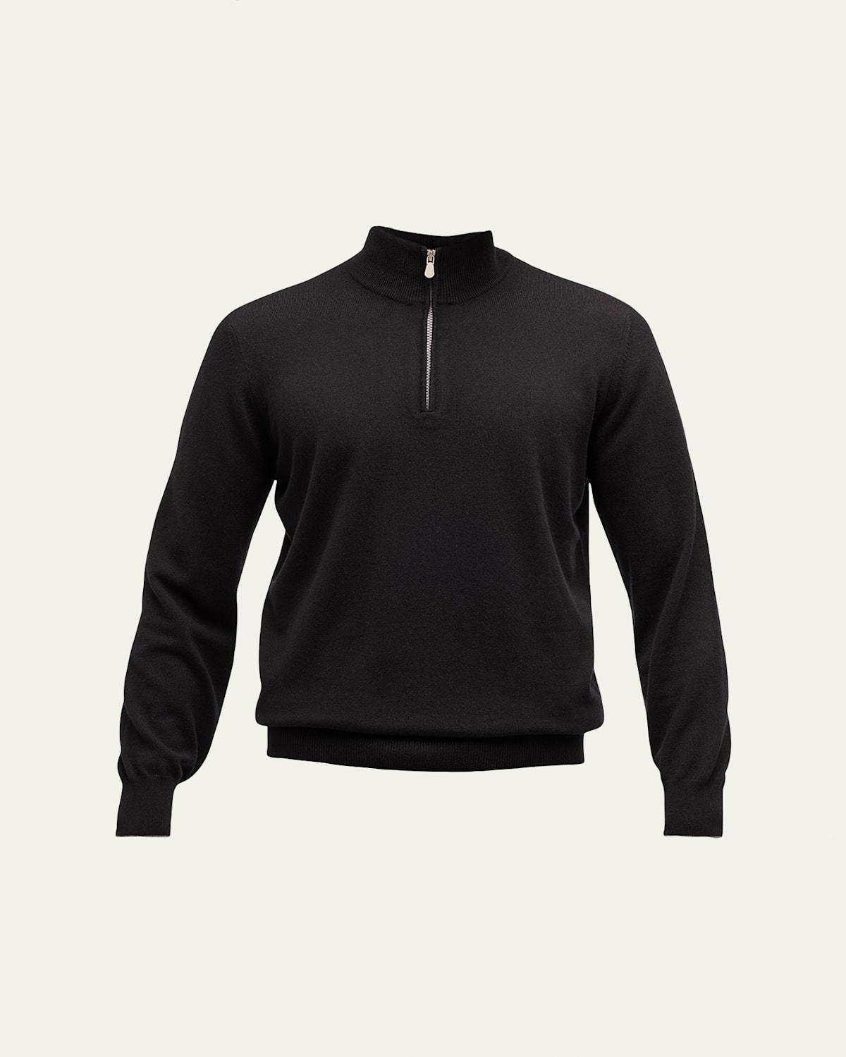 Mens Cashmere Quarter-Zip Sweater Product Image